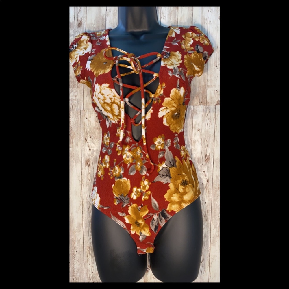 Forever 21 Floral Bodysuit